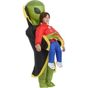 Unisex InflatableHalloween Alien Costume for Kids Blow Up‎ Party Costume Dress